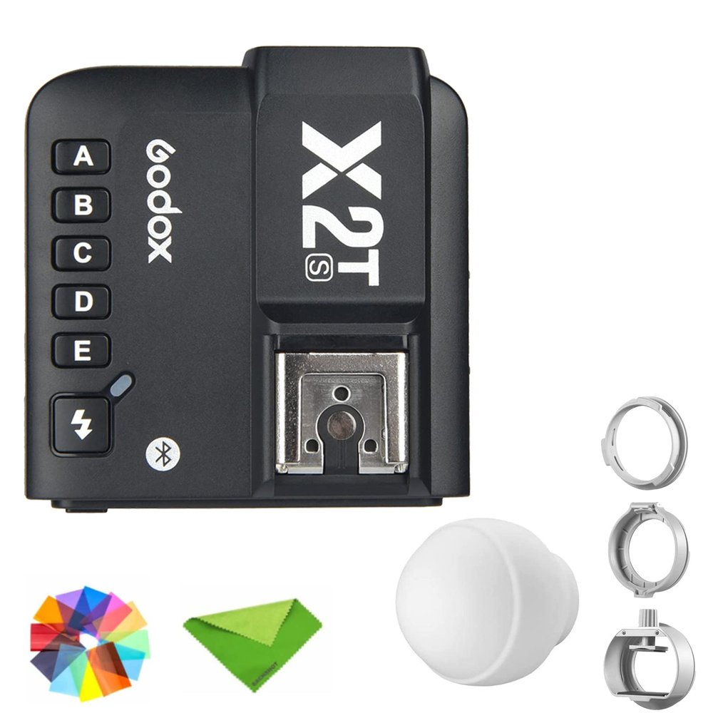 Godox X2T-S TTL Wireless Flash Trigger for Sony, w/Godox ML-CD15 Flash Diffuser 1/8000s HSS, Bluetooth Connection Supports iOS/Android App Controller, New Hotshoe Locking, New AF Assist Light