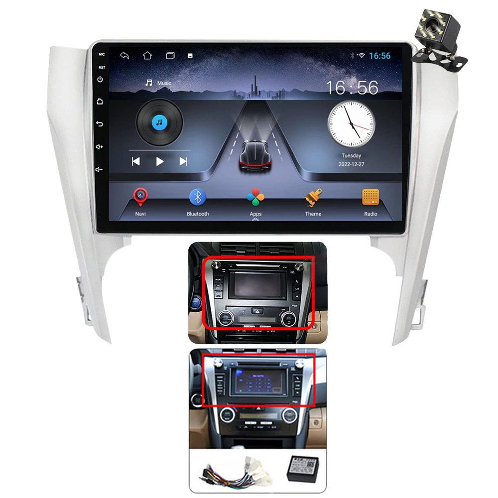 for Toyota Camry 7 XV 50 55 2011-2014 Car Radio Multimedia Video Player Android 11 Navigation GPS Car Stereo Support Carplay/WiFi/Bluetooth/FM RDS/SWC/DAB+Backup Camera,100s/1+16g/b
