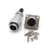 FORTTAR WEIPU WS16 2pin 3pin 4pin 5pin 7pin 9pin 10pin Waterproof Connector Male Female Metal Connector Panel Mount Connector Plug and Socket (2pin,Bulkhead, Male Plug) view 3