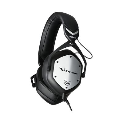Roland VMH-D1 V-Drums Headphones | Designed V-Moda for V-Drums & All Electronic Drum Kits | Immersive Sound | Extended Comfort | Long Cable for Tangle-Free Drumming