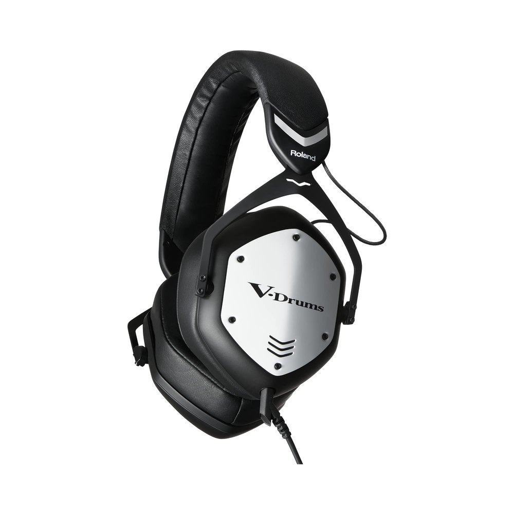 Roland VMH-D1 V-Drums Headphones | Designed V-Moda for V-Drums & All Electronic Drum Kits | Immersive Sound | Extended Comfort | Long Cable for Tangle-Free Drumming