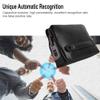 Smart Fingerprint Wallet, FL V1 Men Zipper Leather Wallet Smart Fingerprint Security Anti Theft Handbag Black view 2