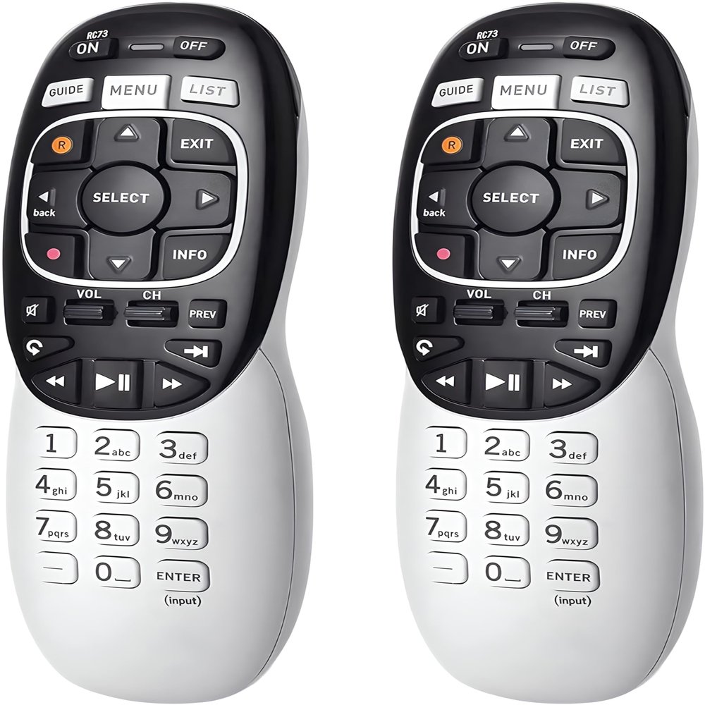 2 Pack Buck AT&T DirecTV RC73 IR/RF Universal Wireless Genie Remote  DirecTV Remote Control Replacement for HR20, HR21, HR34, HR44, HR54 DVR Satellite Dish Receivers & Streaming Devices