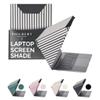 Philbert Danish Design 4-in-1 Laptop Sun Shade - Slim Hood Screen Shade, Privacy Screen, Heat Protection, & Contrast Enhancement - Universal, Foldable, & Lightweight - Fits 15"/16" Laptops - Striped view 1