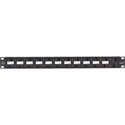Black Box Network - C6APP70-24-R2 - Black Box Category 6A Panel - 24 Port(s) - 24 x RJ-45-1U High - Black Powder Coat