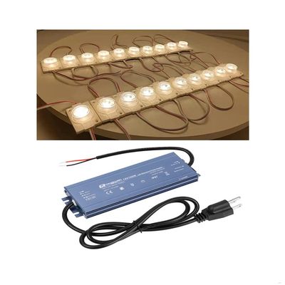 12V LED Module with Lens for Light Box 2.0W 3000K Warm White with Power Supply