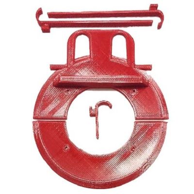 Compatible phone/small tablet support mount mod for Thrustmaster T300 steering wheel base - 3d printed (Red)