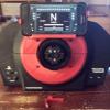 Compatible phone/small tablet support mount mod for Thrustmaster T300 steering wheel base - 3d printed (Red) view 4