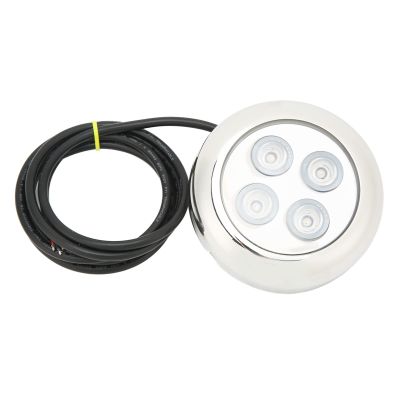 Marine Underwater Light PC Steel Ring 60 Angle IP68 Seawater Interior Dome (RGBW)