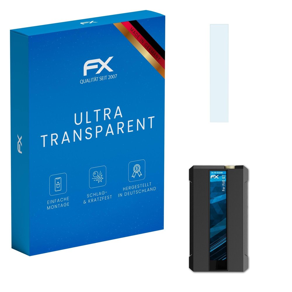 atFoliX Screen Protection Film compatible with FiiO Q7 Screen Protector, ultra-clear FX Protective Film (3X)