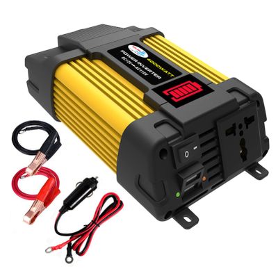 ROGHA 300W 500W Car Power Inverter, Converter DC 12V to AC 110V 220V Car Inverter with Dual USB Ports Power Inverter Inverter for Vehicles,300W-220V