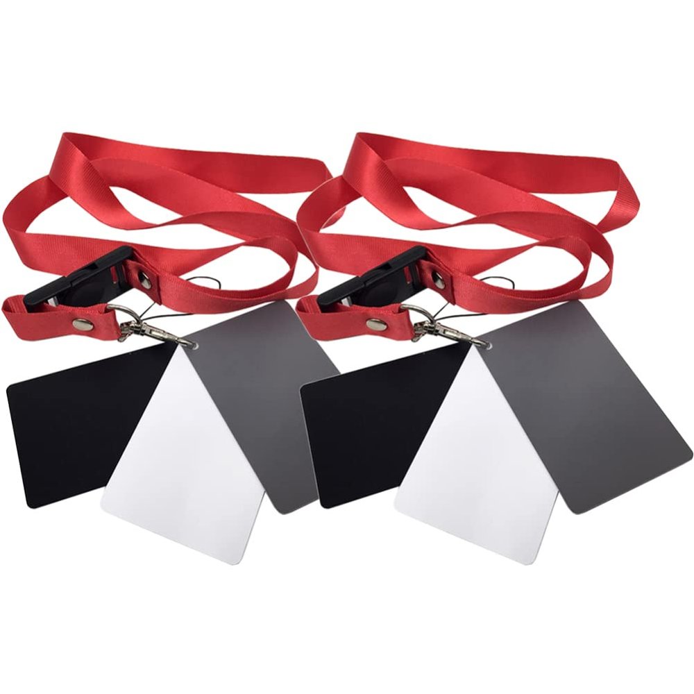 Mobestech 2pcs with Lanyard for Photography Neutral Exposure Calibration Tool for Accurate Color and Exposure