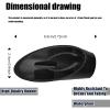 Antenna Ornament Rubber Adapter Base Compatible with 2009-2018 Dodge Ram 1500 2500 3500 4500 5500 Replace 5064395AF Manual Radio Antenna Mounted Base Bezel view 2