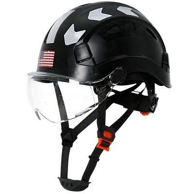 AOLAMEGS Construction Safety Hard Hat - ANSI Z89.1 OSHA Approved Safety Helmets with Visor, ABS Vented Hard Hats for Men Women Industrial, Lightweight Reflective 6-Point Suspension Worker Hardhat