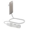 LIDER Flat-Face Outlet Extender with 3 Receptacles, Ultra-Thin Wall Plate Plug with Cord Extender and 3-Outlet Power Strip, 3ft Cord, LWE3-315-NK, ETL-Listed, Nickel view 1