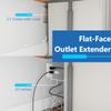 LIDER Flat-Face Outlet Extender with 3 Receptacles, Ultra-Thin Wall Plate Plug with Cord Extender and 3-Outlet Power Strip, 3ft Cord, LWE3-315-NK, ETL-Listed, Nickel view 3