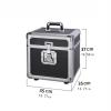 SHABOZ Record Holder LP/CD Storage Box, Small Books/Booklets, Video Game Cases and Video Game Controllers, Storage Organizer for Countertop/Cabinet. Organize Albums view 2
