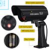 Macarrie 8 Pcs Fake Camera Realistic Dummy Security Camera Plastic Fake Video CCTV Surveillance System with Motion LED Light for Home Outdoor Indoor, No Battery Included(Black) view 4