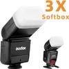 Xuerebs 3Pcs Camera Flash Bounce Diffuser Light Softbox for speedlight Photography Accessories Compatible with Canon yongnuo 560 565EX 580EX V850 V860 TT600 TT685 view 2