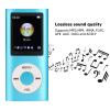 64G MP3 Player, 1.8 Inch Screen MP3 Music Player for Sports Studying, Support MP3 WMA FLAC APE AAC OGG and ACELP, Earphone Included (Blue) view 2