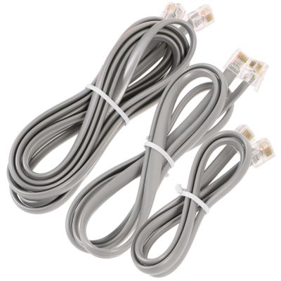 SUPVOX Extension Cords Pack 3pcs White Telephone Line Cord Phone Cable for Landline Phones