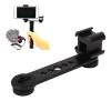 Universal Cold Shoe Mount Adapter with 1/4in and 3/8in Screw Holes Compatible for Photography Studio LED Light Stand Tripod DSLR Camera Cage Flash Monitor 4.8 X 1.65in (Black) view 4
