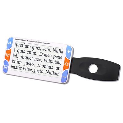 5 Inch Handheld Portable Digital Reading Magnifier with Double Camera View Far and Near, 3~48x Zoom Electronic Reading Aids for Low Vision, 26 Kinds Color Mode, Voice Prompt, AV HDMI 1080Pi60 Out