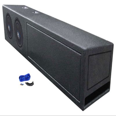 Rockville K5 W8K5S2 Bundle: (2) 8 in 800W Peak 200W RMS 2-Ohm Car Subwoofers, REC123 Dual 8 in Sub Box for Dodge 2019+ Crew Cab 1500/2500, Installation Kit, 4-Items