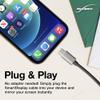BoxWave Cable Compatible with Anbernic RG350P - SmartDisplay Cable - USB Type-C to HDMI (6 ft), USB C/HDMI Cable - Jet Black view 4