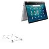 BoxWave Stand and Mount Compatible with ASUS Chromebook Flip (C536) - Pocket Aluminum Stand 3-in-1, Portable Multi Angle Viewing Riser - Metallic Silver view 1