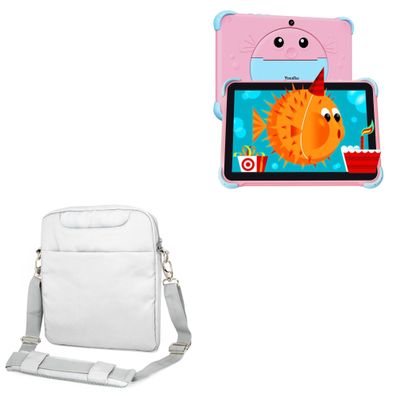BoxWave Case Compatible with YosaToo Android Tablet for Kids Y101 (10 in) - Encompass Urban Bag, Over Shoulder Messenger Straps Handle Bag Pockets - Cool Grey