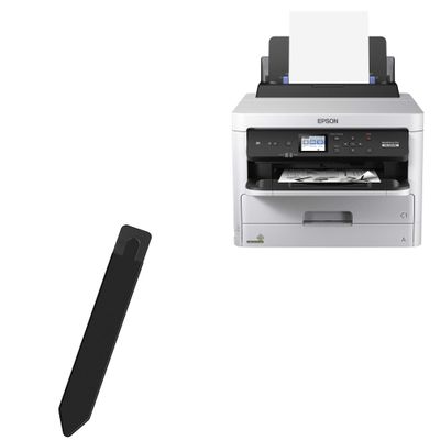 BoxWave Stylus Pouch Compatible with Epson Workforce Pro WF-M5299 - Stylus PortaPouch, Pen Stylii Holder Carrier Portable Self-Adhesive - Jet Black