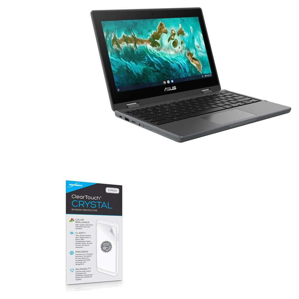 BoxWave Screen Protector Compatible with ASUS Chromebook Flip CR1 (CR1100) - ClearTouch Crystal (2-Pack), HD Film Skin - Shields from Scratches