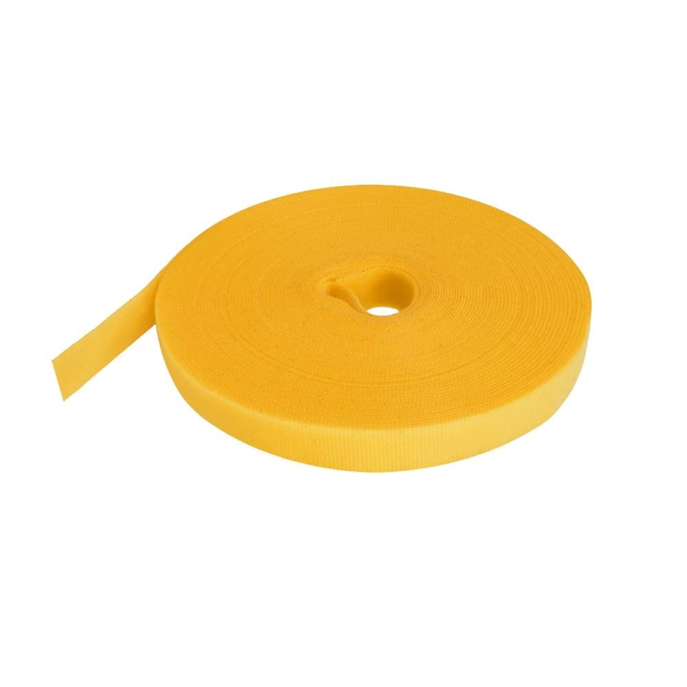 Cable Central LLC (50 Pack) 50Ft 0.8" Width Hook and Loop Strap Tape Yellow - 50 Feet