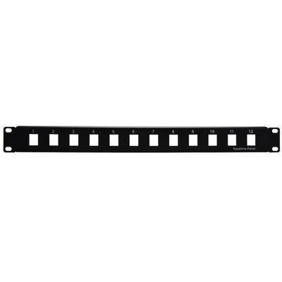 Cable Central LLC (50 Pack) 1U 19" 12port Blank Panel for Keystone Jack