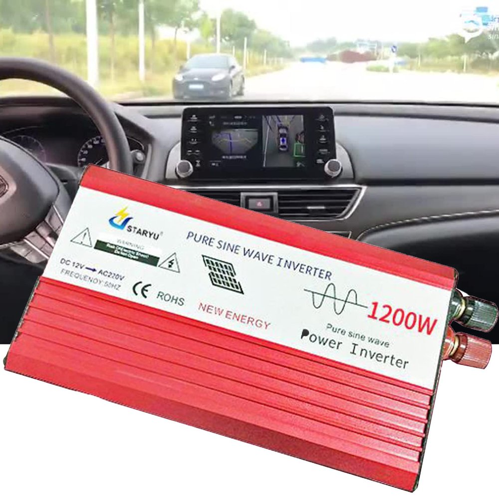 ROGHA 1200W 2000W 400W 6000W Pure Sine Wave Inverter Power Converter 12V to 220V Power Inverter Digital LED Display AC Outlets USB Car Inverter,48V-4000W