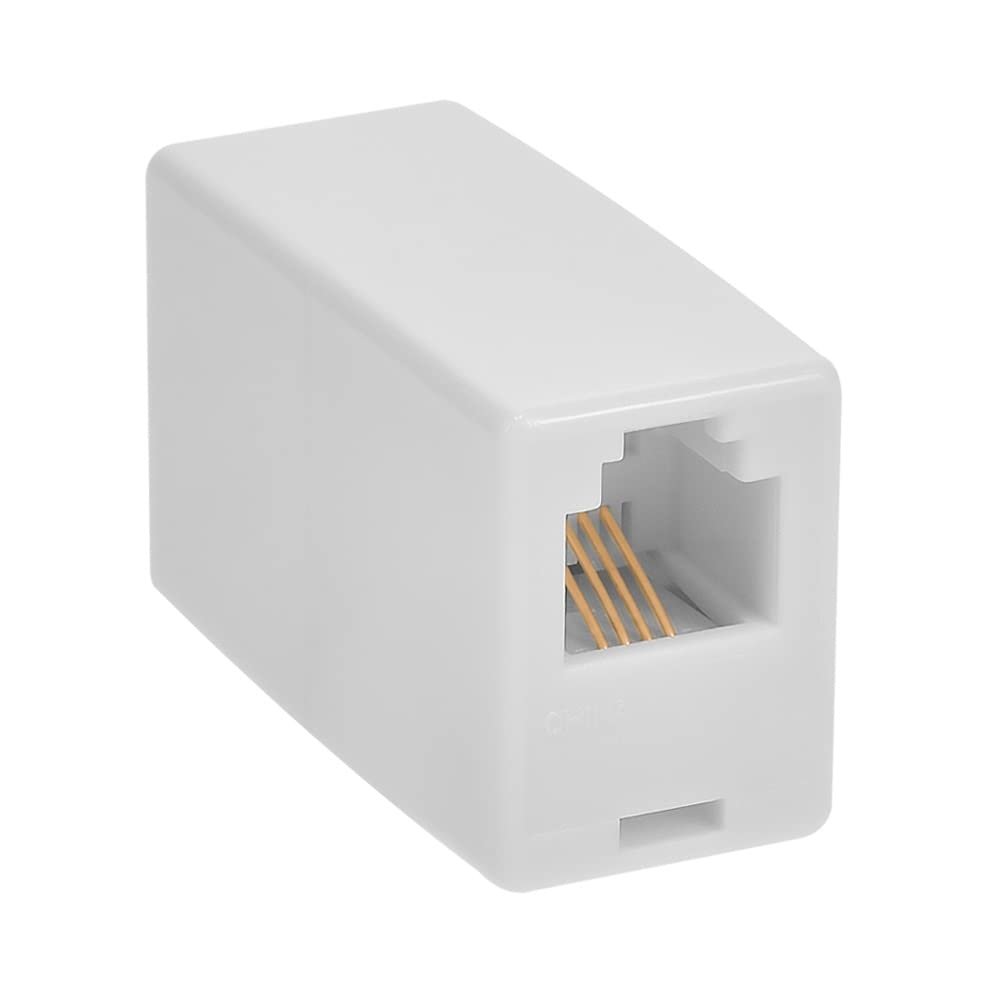 Cable Central LLC (50 Pack) RJ11 Modular Inline Coupler Reverse, White