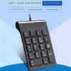 pizarra Mini USB Wired Numeric Keypad Numpad 18 Digital Keyboard for Accounting Teller Laptop Android Notebook Tablets PC (Black) view 3