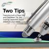 BoxWave Stylus Pen Compatible with Wacom Intuos Pro S (PTH-460) - DualTip Capacitive Stylus, Fiber Tip Disc Tip Capacitive Stylus Pen - Metallic Silver view 3