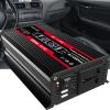 ROGHA 300W Power Inverter/Car Inverter Power Converter DC 12V to AC 110V 220V AC Charging Port and 2A USB Ports for Laptop, Smart Phone,Black-220V view 1