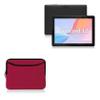 BoxWave Case Compatible with SGIN Android 12 Tablet E10P (10 in) - SoftSuit with Pocket, Soft Pouch Neoprene Cover Sleeve Zipper Pocket - Crimson Red view 1