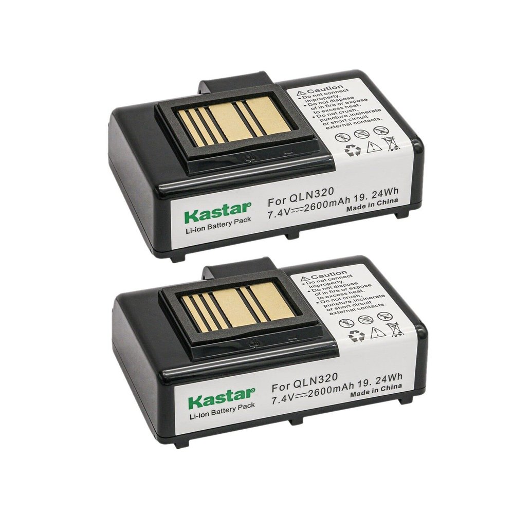 Kastar Battery 2-Pack Replacement for Zebra QLN220, QLn220HC, QLN320, QLn320HC, ZQ500, ZQ510, ZQ520, ZQ610, ZQ610HC, ZQ620, ZQ620HC, ZR628, ZR638 Thermal Label Printers