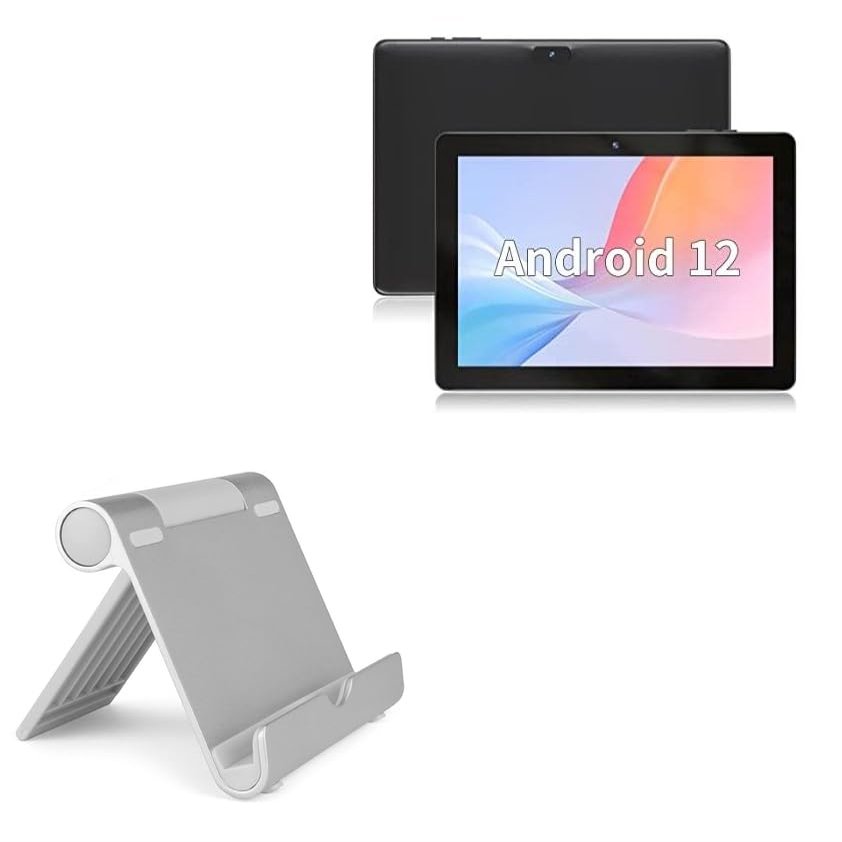 BoxWave Stand and Mount Compatible with SGIN Android 12 Tablet E10P (10 in) - VersaView Aluminum Stand, Portable, Multi Angle Viewing Sturdy