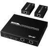 HDMI Extender Splitter 1 x 2, JCHICI 4K@30Hz 100M(328fts) HDMI Splitter with Loopout and EDID Copy Function, Lossless Transmission and Zero Latency, Support 3D view 1