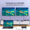 HDMI Extender Splitter 1 x 2, JCHICI 4K@30Hz 100M(328fts) HDMI Splitter with Loopout and EDID Copy Function, Lossless Transmission and Zero Latency, Support 3D view 3