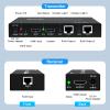 HDMI Extender Splitter 1 x 2, JCHICI 4K@30Hz 100M(328fts) HDMI Splitter with Loopout and EDID Copy Function, Lossless Transmission and Zero Latency, Support 3D view 4