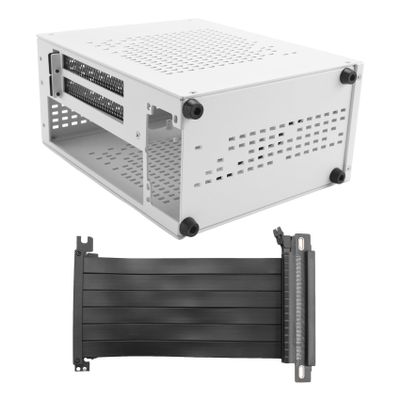 pizarra A07 Mini ITX Computer Case Chassis HTPC Case USB3.0 ITX Enclosure with Graphics Card Cable(C)