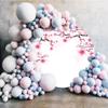 Leyiyi 3x3ft Romantic Cherry Blossoms Round Backdrop Cover Pink Blooming Floral Photography Background Valentine's Day Decoration Soft Pink Love Theme Wedding Party Birthday Photo Booth Props view 2