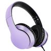 LORELEI X8 Wired Over Ear Headphones (Dark Purple) & X6 Wired Over Ear HeadphonesPurple-Black view 3