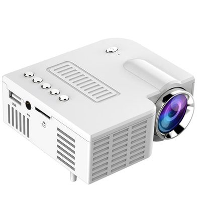 RMENST Projector, Mini Projector, Multimedia Home Theater Video Projector, Compatible with HDMI, USB, VGA, AV, Laptop, Outdoor Movie Projector (Color : White)